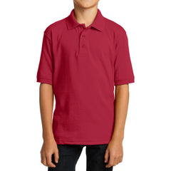 Youth Core Blend Easy Care, Stain-Release Finish Jersey Knit Polo