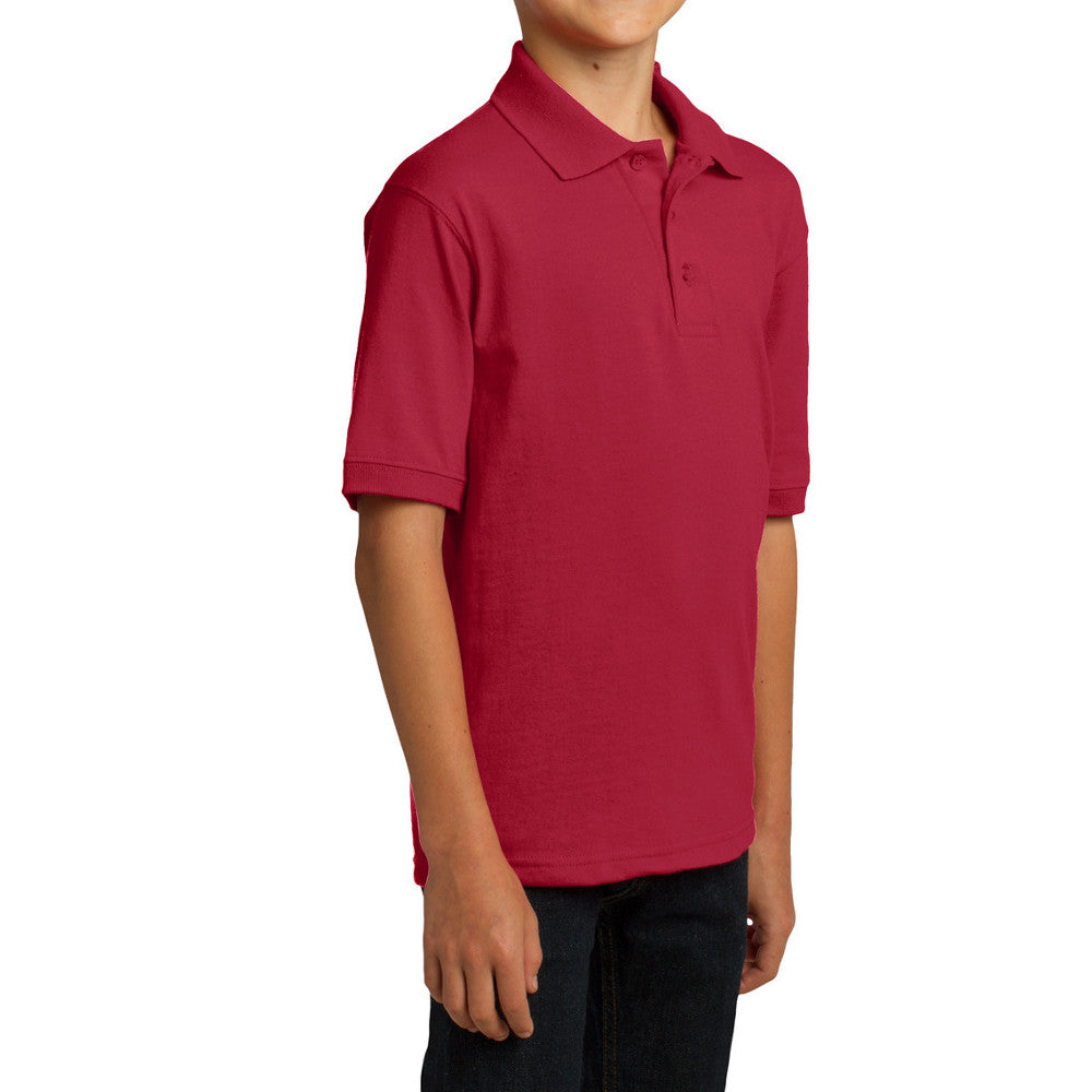 Youth Core Blend Easy Care, Stain-Release Finish Jersey Knit Polo