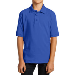 Youth Core Blend Easy Care, Stain-Release Finish Jersey Knit Polo