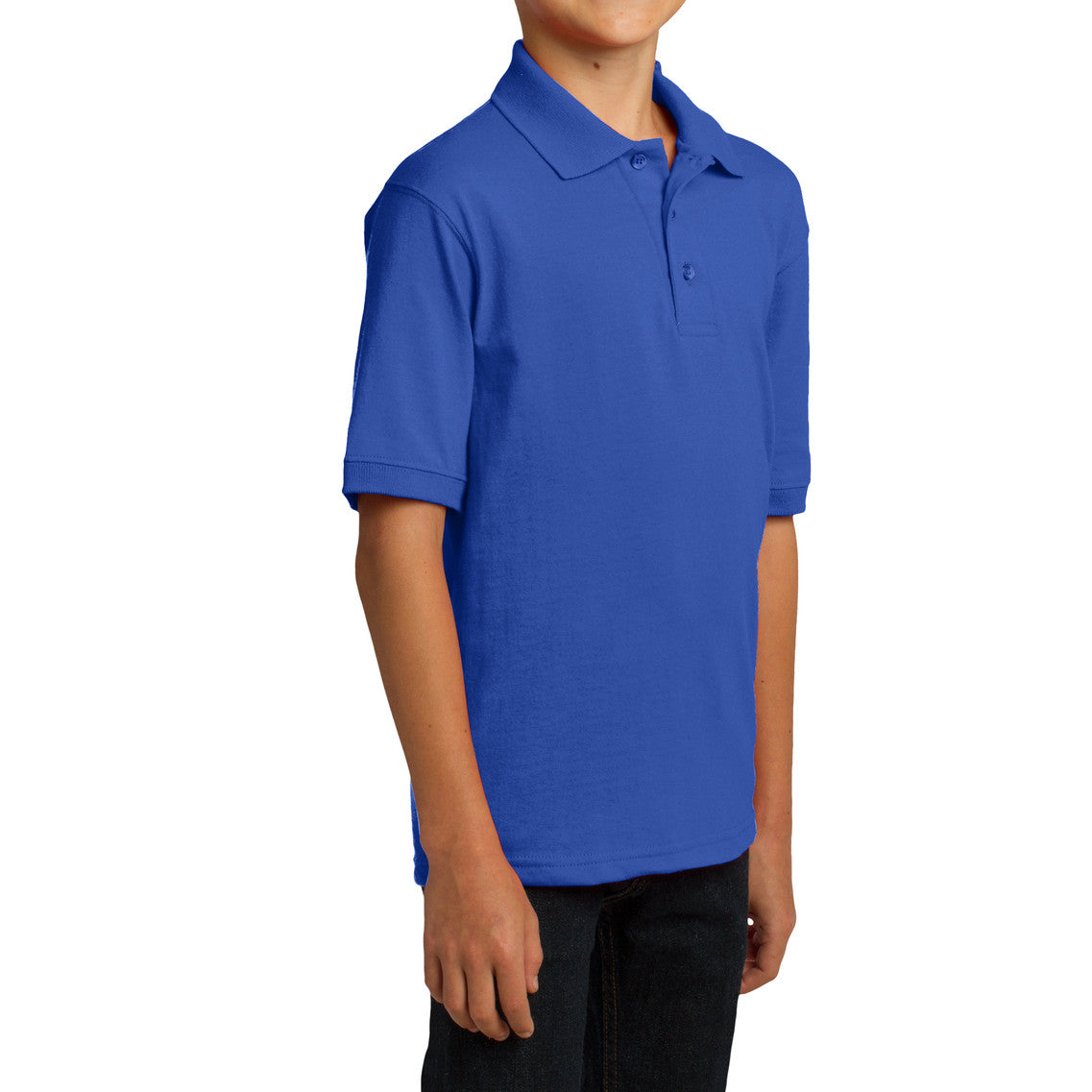 Youth Core Blend Easy Care, Stain-Release Finish Jersey Knit Polo