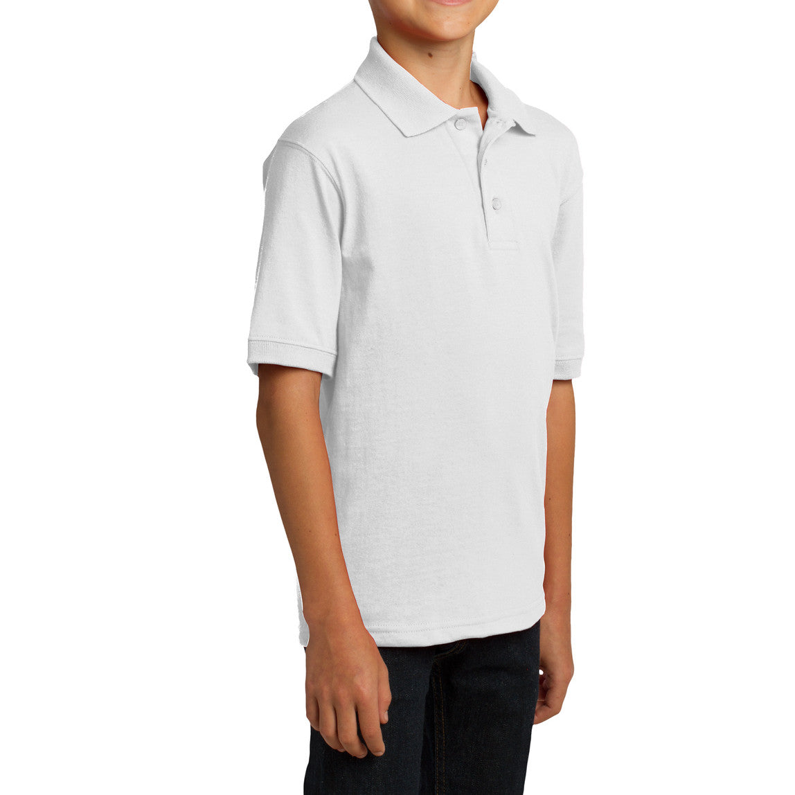 Youth Core Blend Easy Care, Stain-Release Finish Jersey Knit Polo