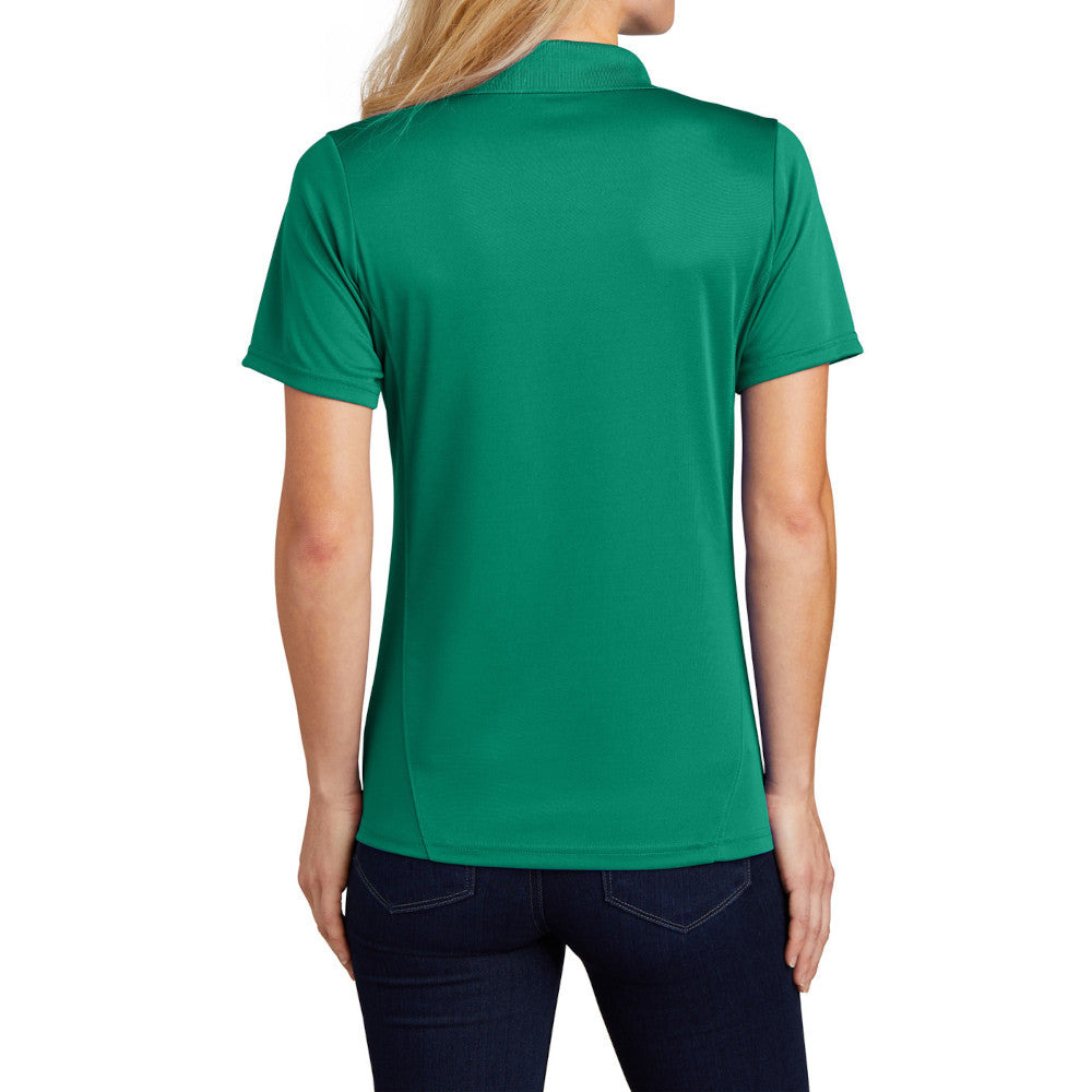 Women's Dry Zone Raglan Accent Polo Moisture-Wicking Odor-Fighting Breathable Performance Shirt-Kelly Green