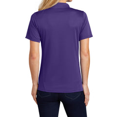 Women's Dry Zone Raglan Accent Polo Moisture-Wicking Odor-Fighting Breathable Performance Shirt-Purple