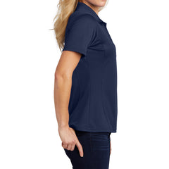 Women's Dry Zone Raglan Accent Polo Moisture-Wicking Odor-Fighting Breathable Performance Shirt-True Navy