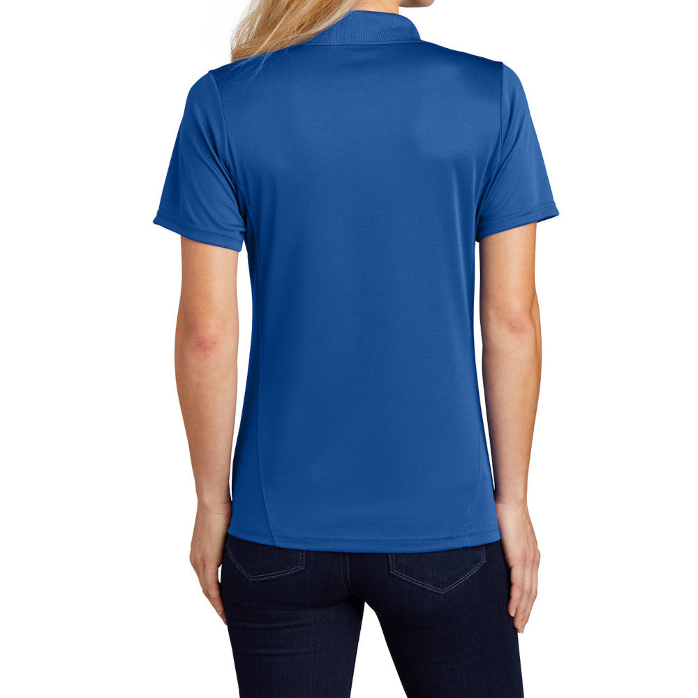 Women's Dry Zone Raglan Accent Polo Moisture-Wicking Odor-Fighting Breathable Performance Shirt-True Royal