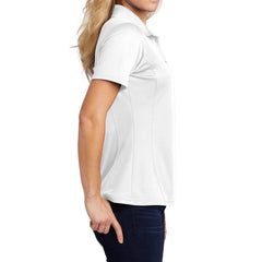 Women's Dry Zone Raglan Accent Polo Moisture-Wicking Odor-Fighting Breathable Performance Shirt-White