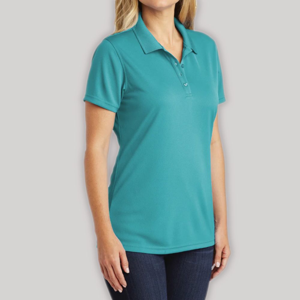 Women's Moisture-Wicking Dry Zone Short Sleeve UV Micro-Mesh Polo Shirt