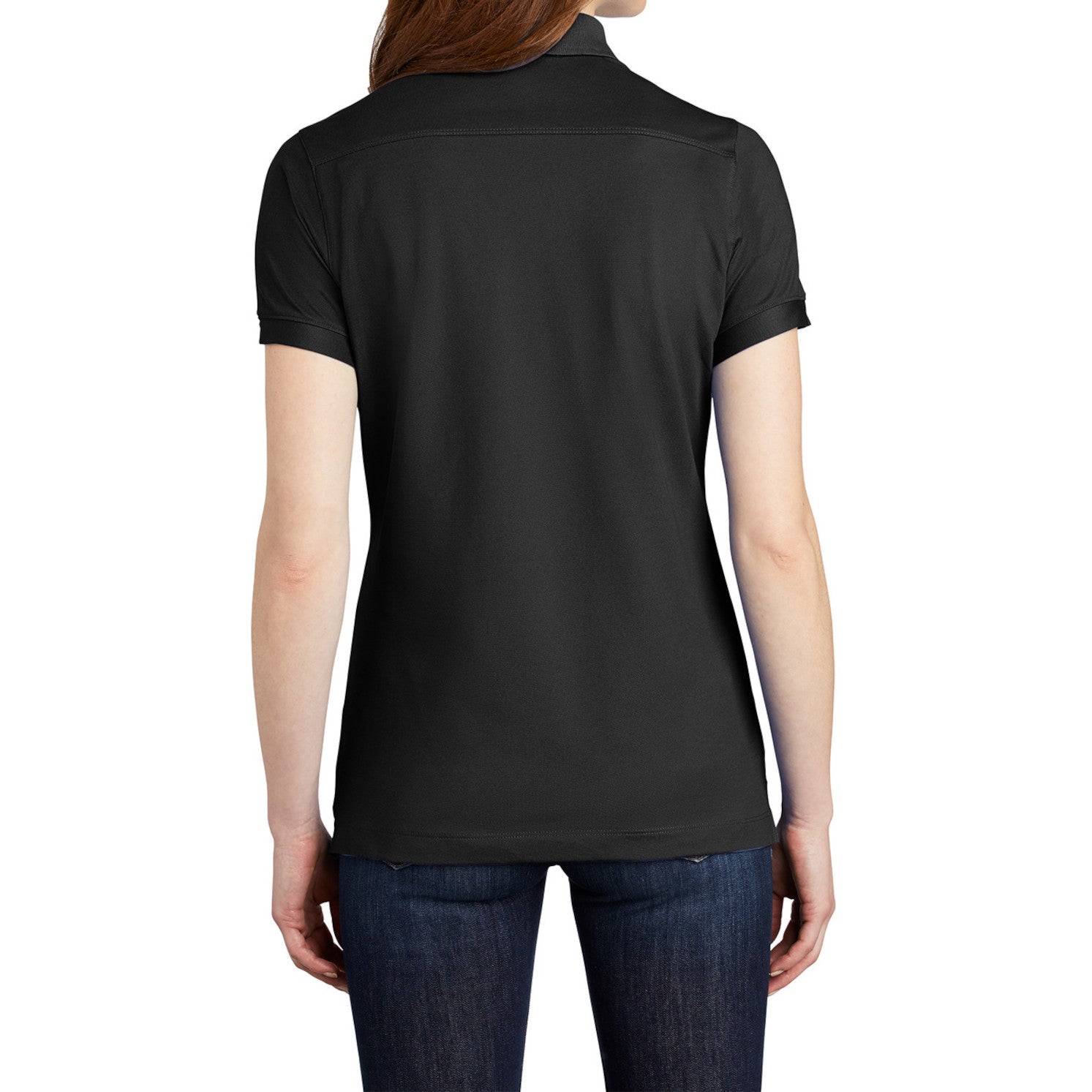 Women's Stretch Pique Polo - Black