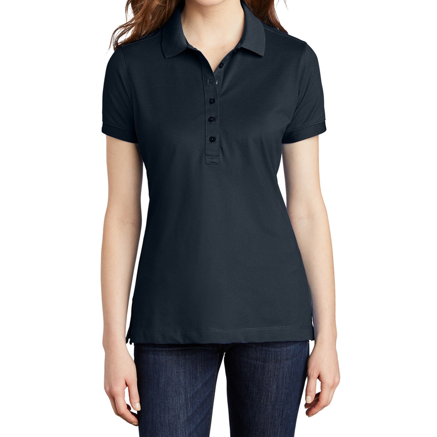 Women's Stretch Pique Polo - Dress Blue Navy