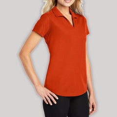 Women's Short Sleeve Dry Zone Moisture-Wicking Grid Polo Shirt