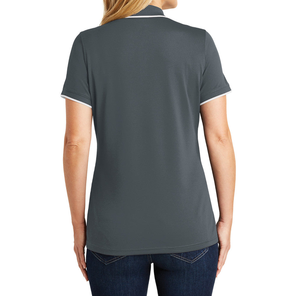 Women's Dry Zone UV Micro-Mesh Tipped Polo-Graphite/ White