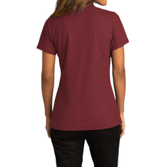 Womens Short Sleeve Easy Care SuperPro React Polo Shirt-Burgundy