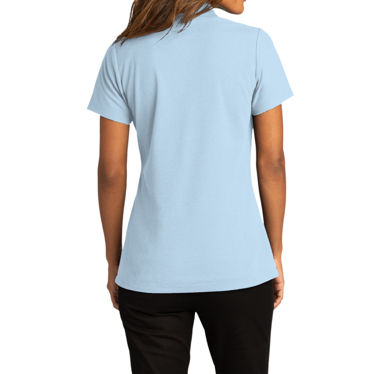 Womens Short Sleeve Easy Care SuperPro React Polo Shirt-Cloud Blue