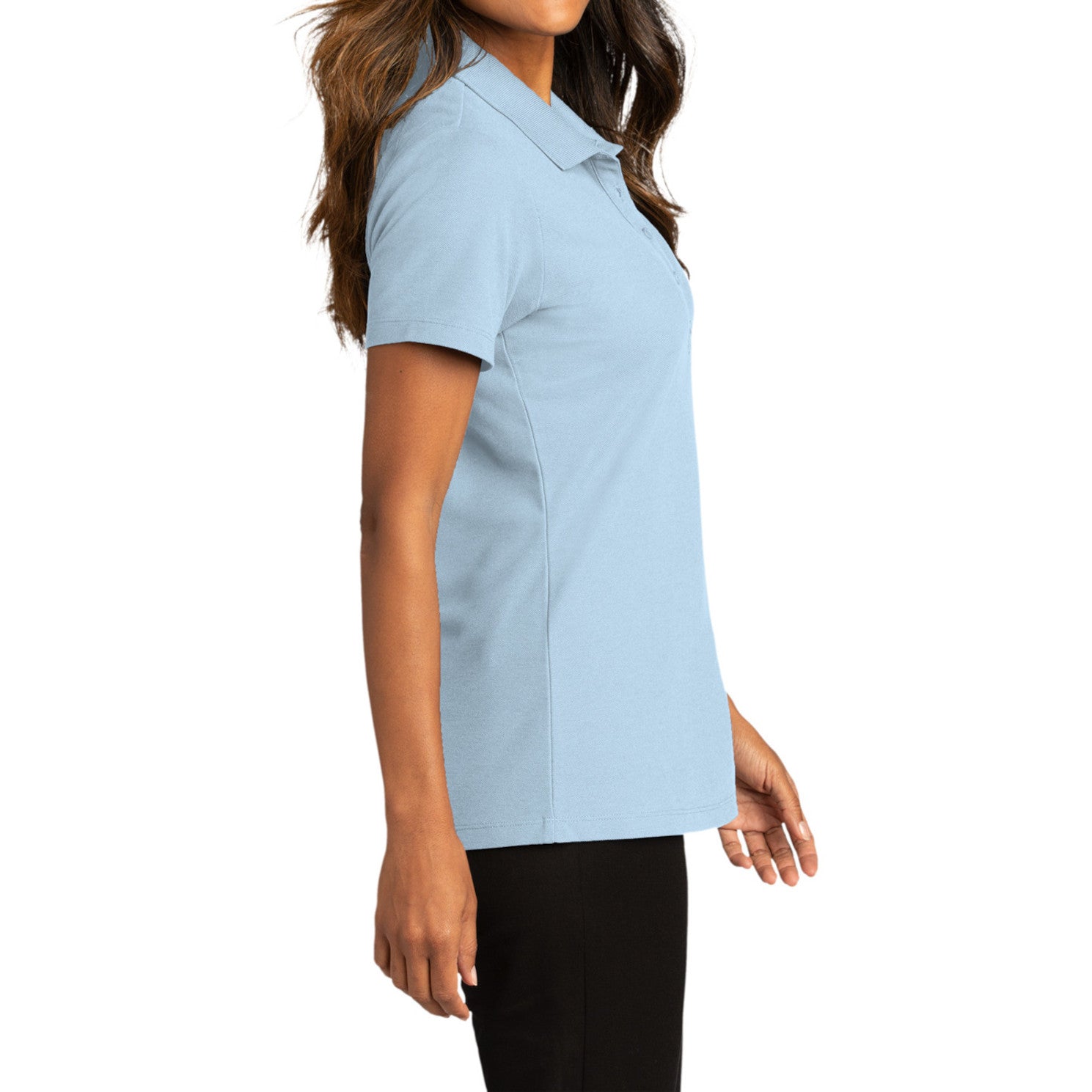 Womens Short Sleeve Easy Care SuperPro React Polo Shirt-Cloud Blue