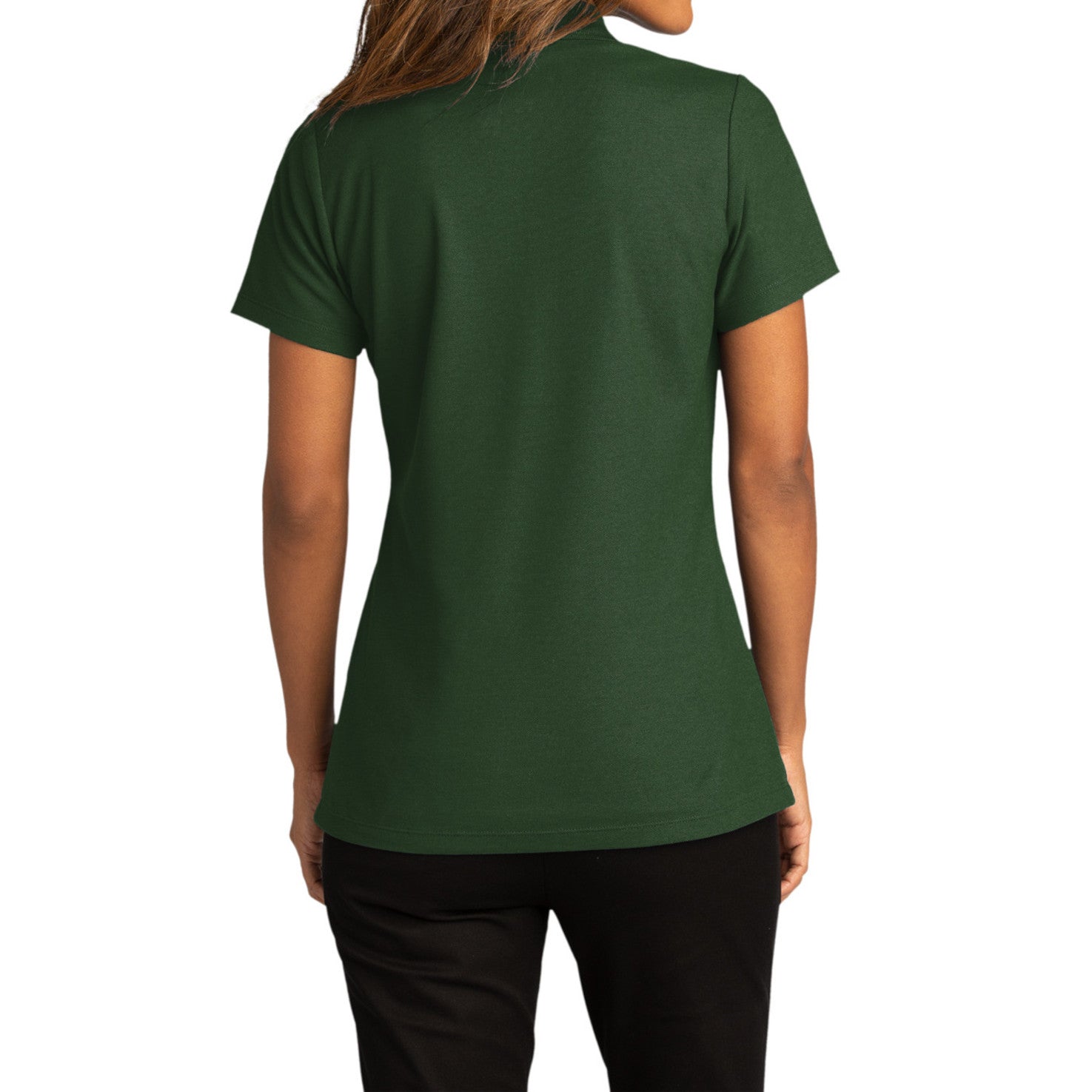 Womens Short Sleeve Easy Care SuperPro React Polo Shirt-Dark Green