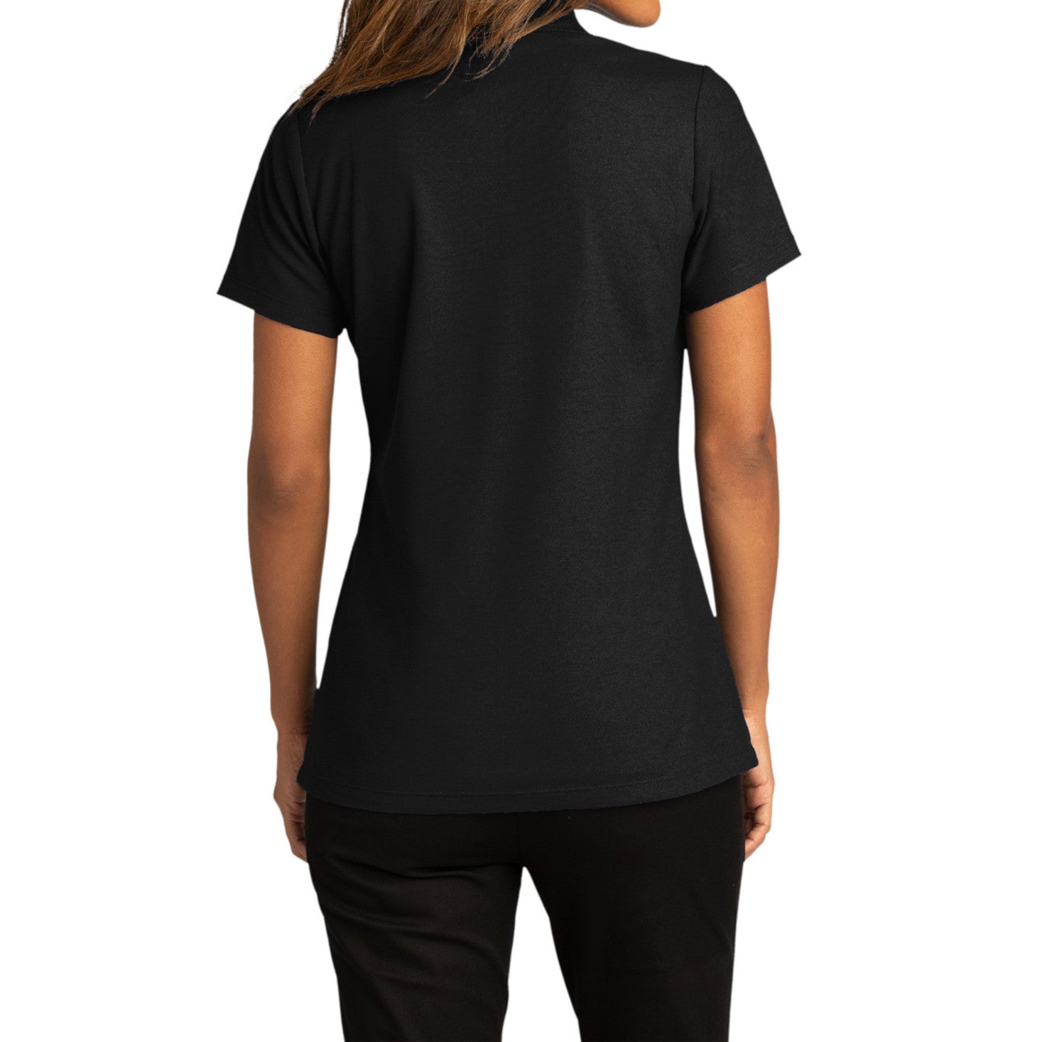 Womens Short Sleeve Easy Care SuperPro React Polo Shirt-Deep Black