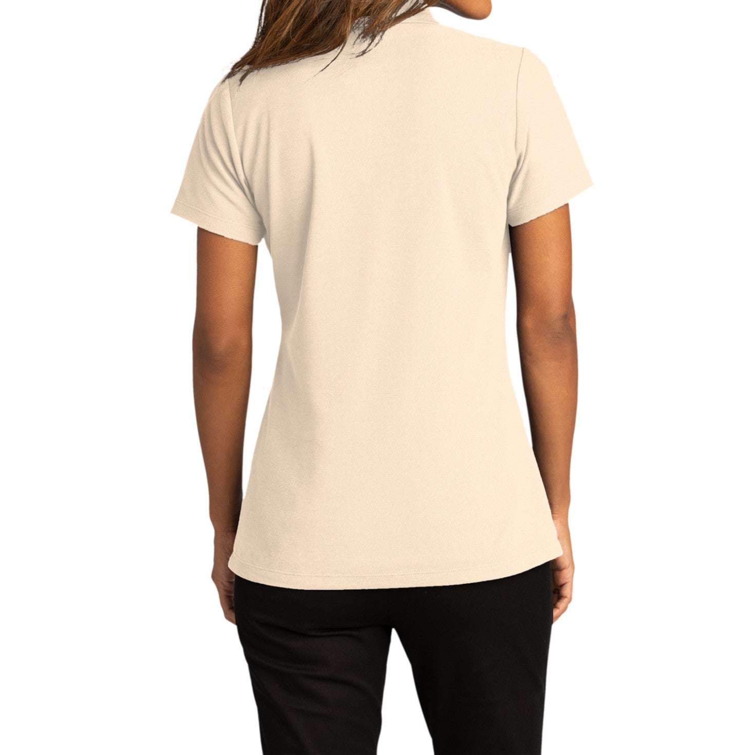 Womens Short Sleeve Easy Care SuperPro React Polo Shirt-Ecru