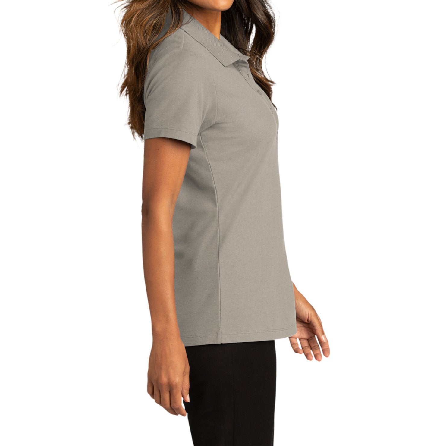 Womens Short Sleeve Easy Care SuperPro React Polo Shirt-Gusty Grey