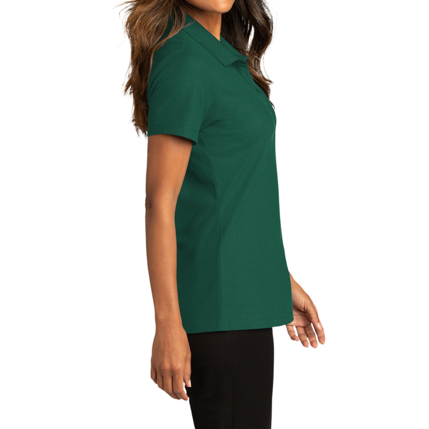 Womens Short Sleeve Easy Care SuperPro React Polo Shirt-Marine Green