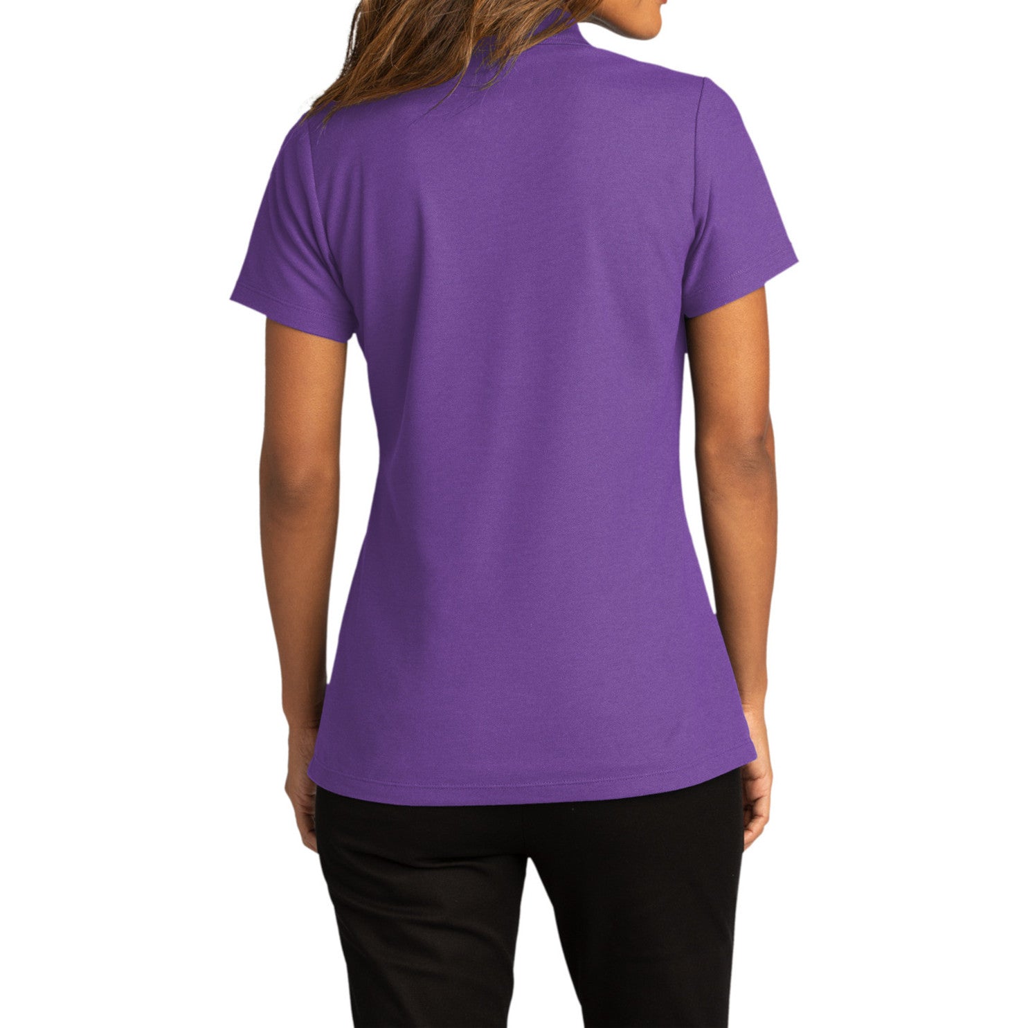 Womens Short Sleeve Easy Care SuperPro React Polo Shirt-Purple