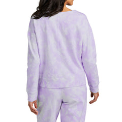 Women's Beach Wash Cloud Ultra-Soft Tie-Dye Pattern V-Neck Sweatshirt