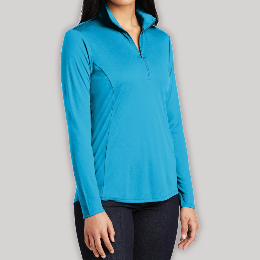 Womens PosiCharge Competitor 1/4-Zip Pullover Atomic Blue