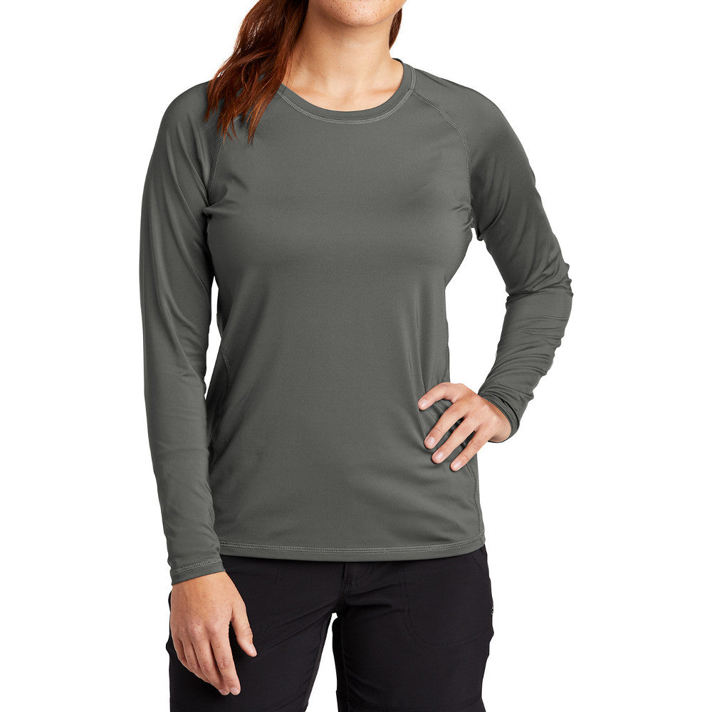Women's UV Protection, Quick-Dry, Stretch Fit , PosiCharge Technology Long Sleeve Rashguard Tee