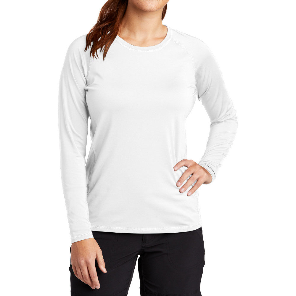 Women's UV Protection, Quick-Dry, Stretch Fit , PosiCharge Technology Long Sleeve Rashguard Tee