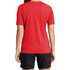 Women's Rashguard Tee UPF 50 Sun Protection Quick-Dry Stretch Jersey Breathable Swim Shirt-True Red