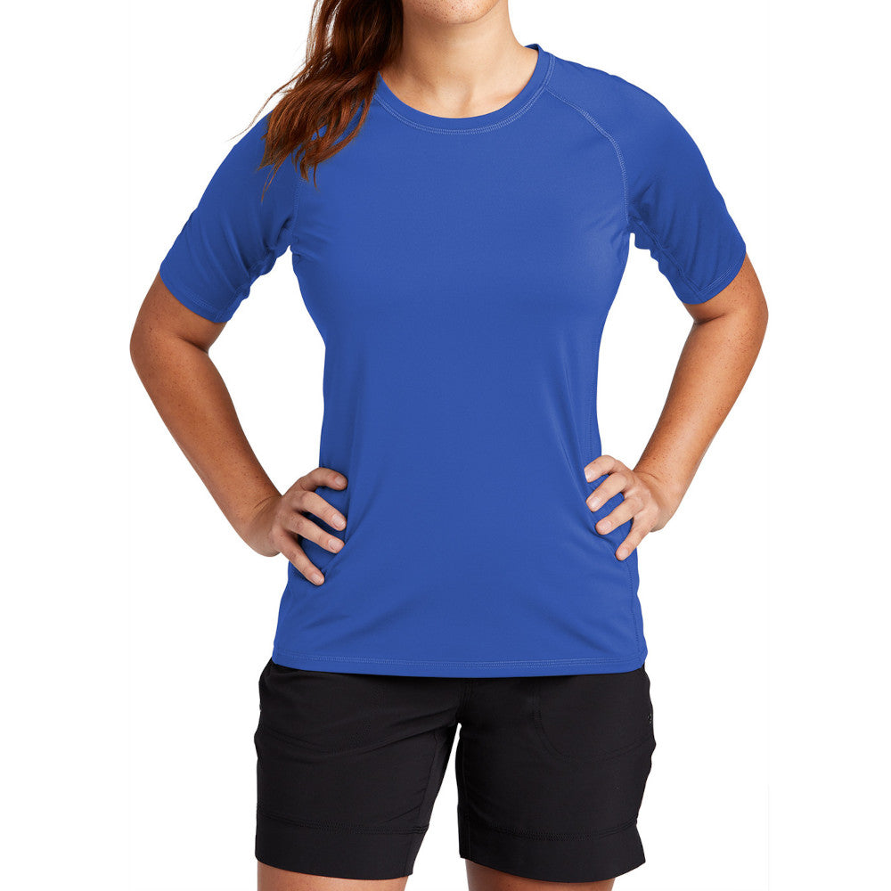 Women's Rashguard Tee UPF 50 Sun Protection Quick-Dry Stretch Jersey Breathable Swim Shirt-True Royal