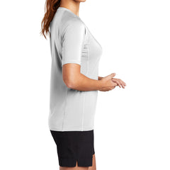 Women's Rashguard Tee UPF 50 Sun Protection Quick-Dry Stretch Jersey Breathable Swim Shirt-White