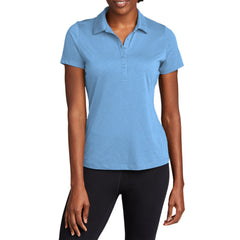 Women's PosiCharge Strive Polo Moisture-Wicking Soft Slub Cotton-Poly Blend 5-Button Placket