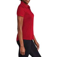 Women's PosiCharge Strive Polo Moisture-Wicking Soft Slub Cotton-Poly Blend 5-Button Placket