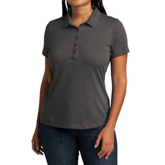 Women's PosiCharge Strive Polo Moisture-Wicking Soft Slub Cotton-Poly Blend 5-Button Placket