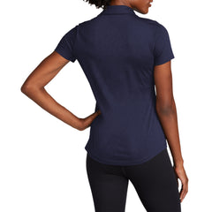 Women's PosiCharge Strive Polo Moisture-Wicking Soft Slub Cotton-Poly Blend 5-Button Placket