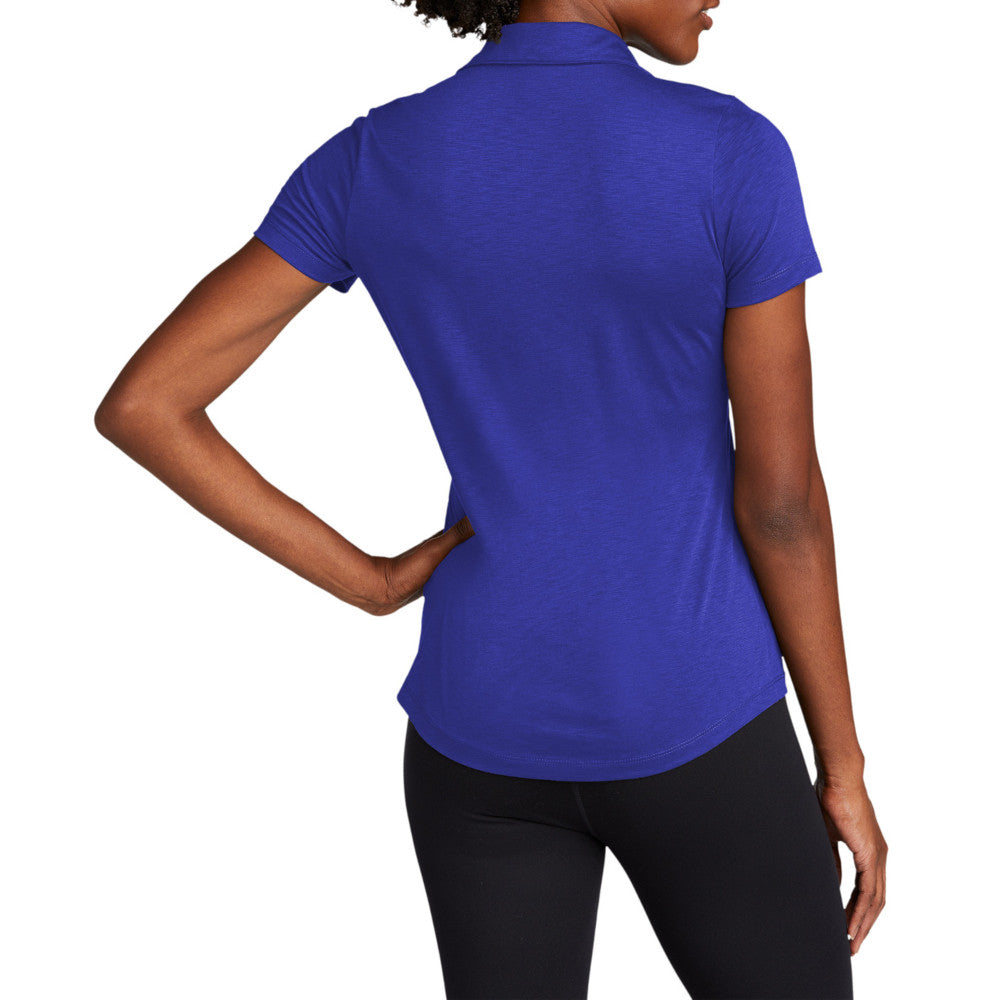 Women's PosiCharge Strive Polo Moisture-Wicking Soft Slub Cotton-Poly Blend 5-Button Placket