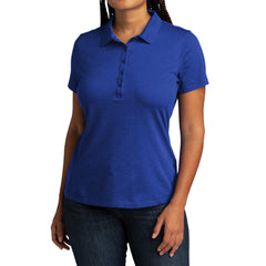 Women's PosiCharge Strive Polo Moisture-Wicking Soft Slub Cotton-Poly Blend 5-Button Placket