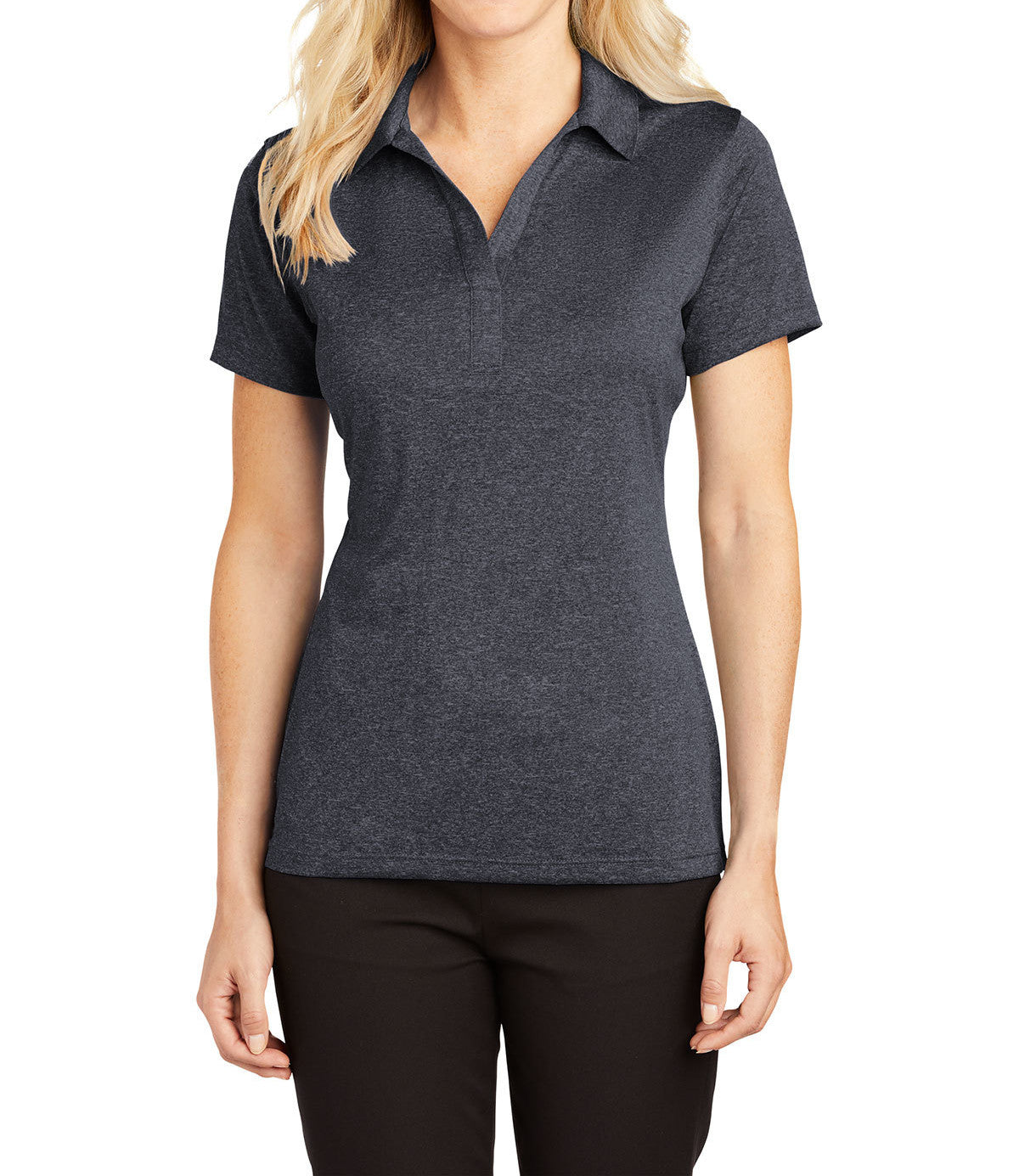 Ladies Casual Moisture-Wicking Heather Contender Short Sleeve Polo Shirt