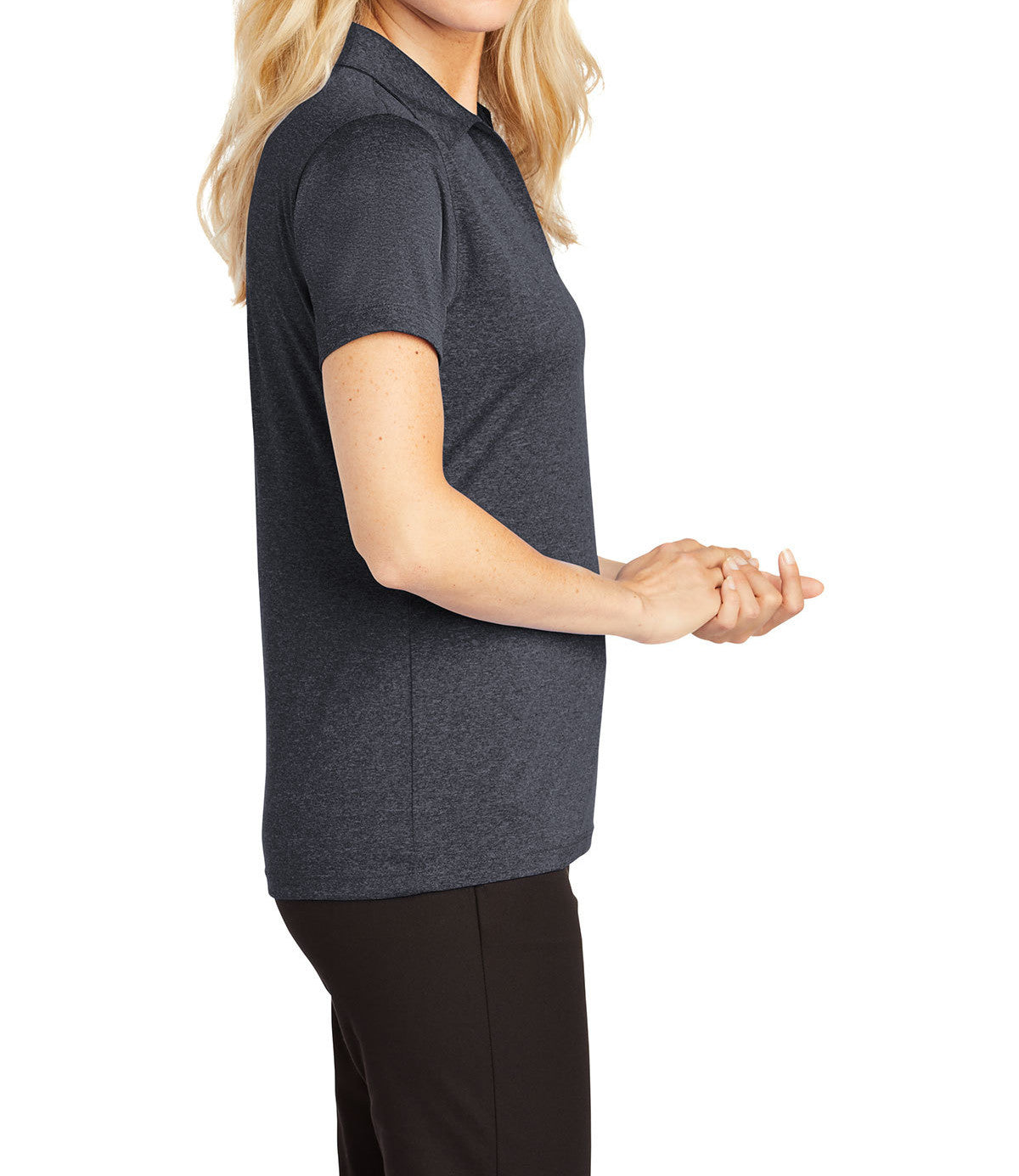 Ladies Casual Moisture-Wicking Heather Contender Short Sleeve Polo Shirt