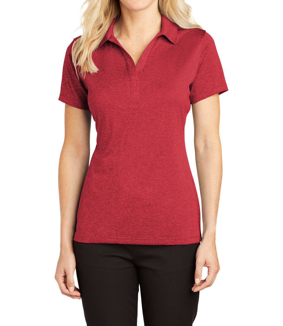 Ladies Moisture-Wicking, Heather Contender Short Sleeve Polo