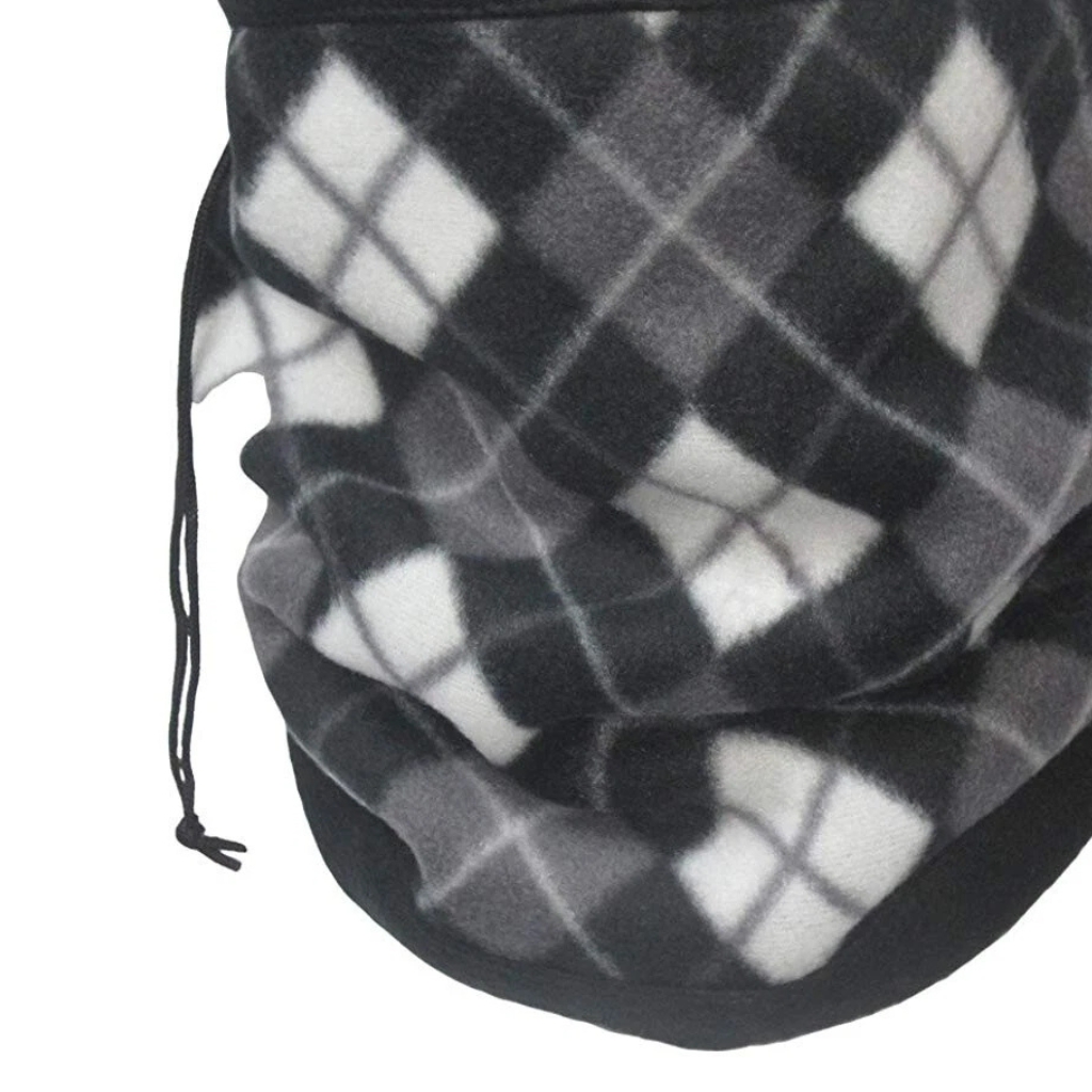 Winter Fleece Neck Gaiter Warmer For Men Women Skiing Face Mask Black