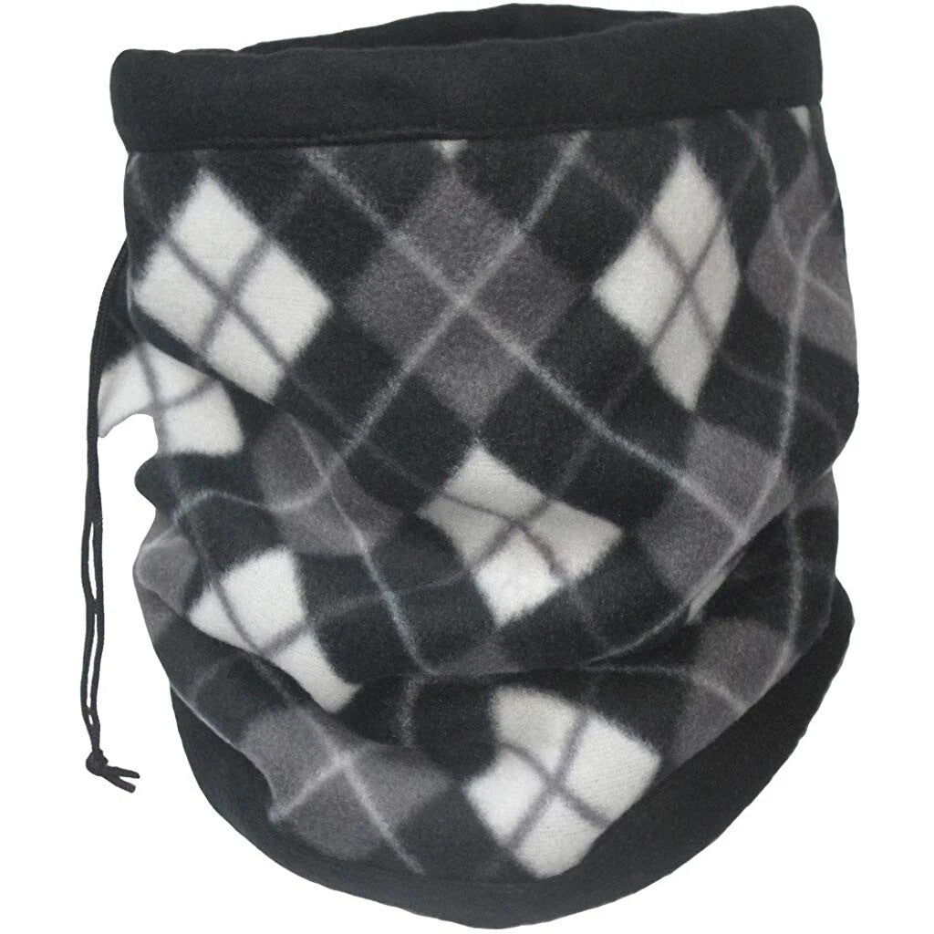 Winter Fleece Neck Gaiter Warmer For Men Women Skiing Face Mask Black