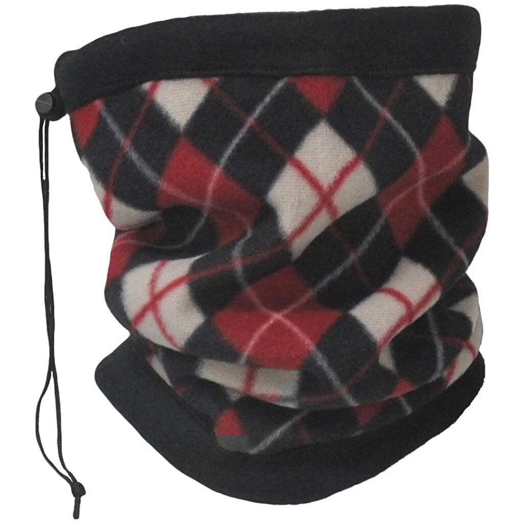 Winter Fleece Neck Gaiter Warmer For Men Women Skiing Face Mask Red