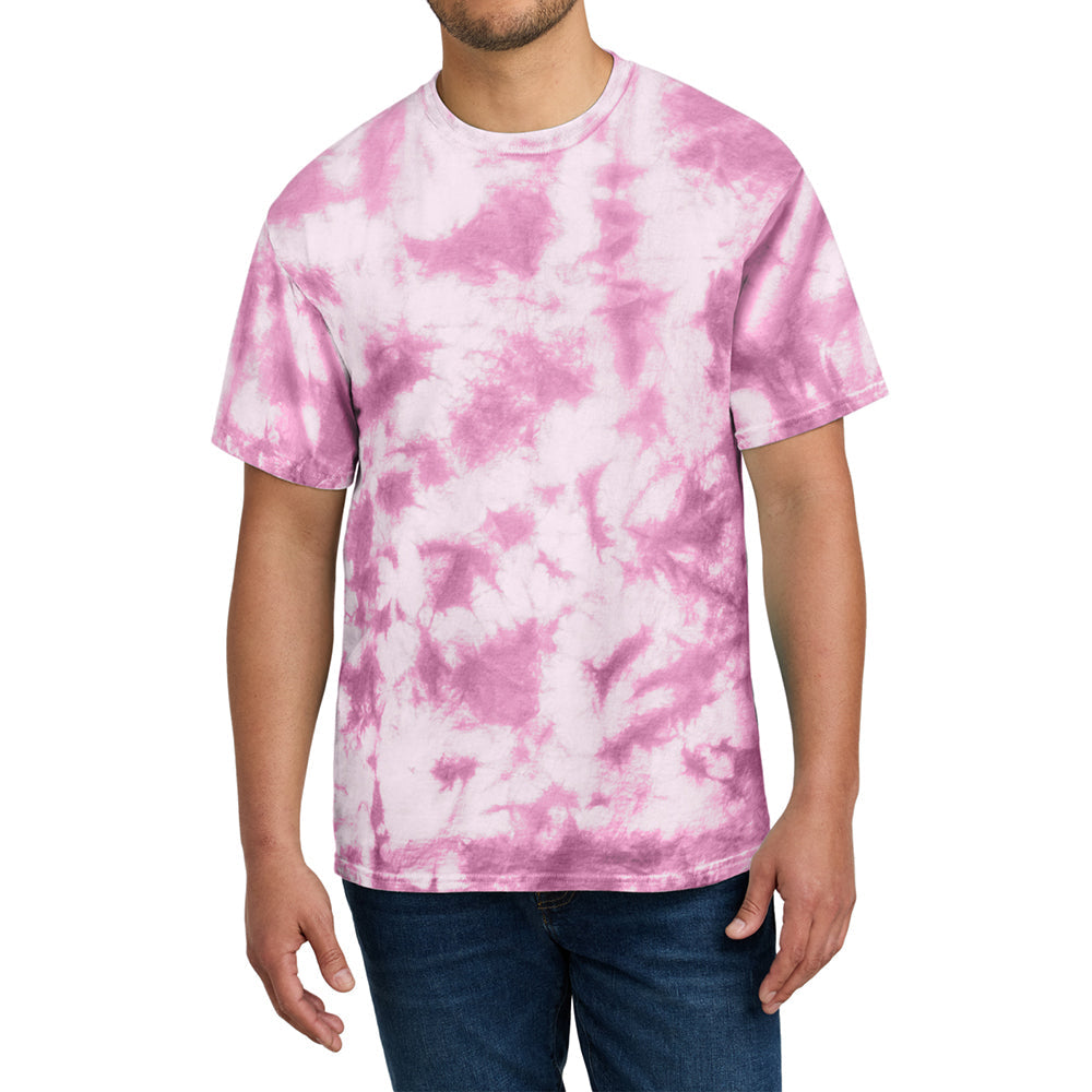 Men's Crystal Tie-Dye Tee Bright Pink