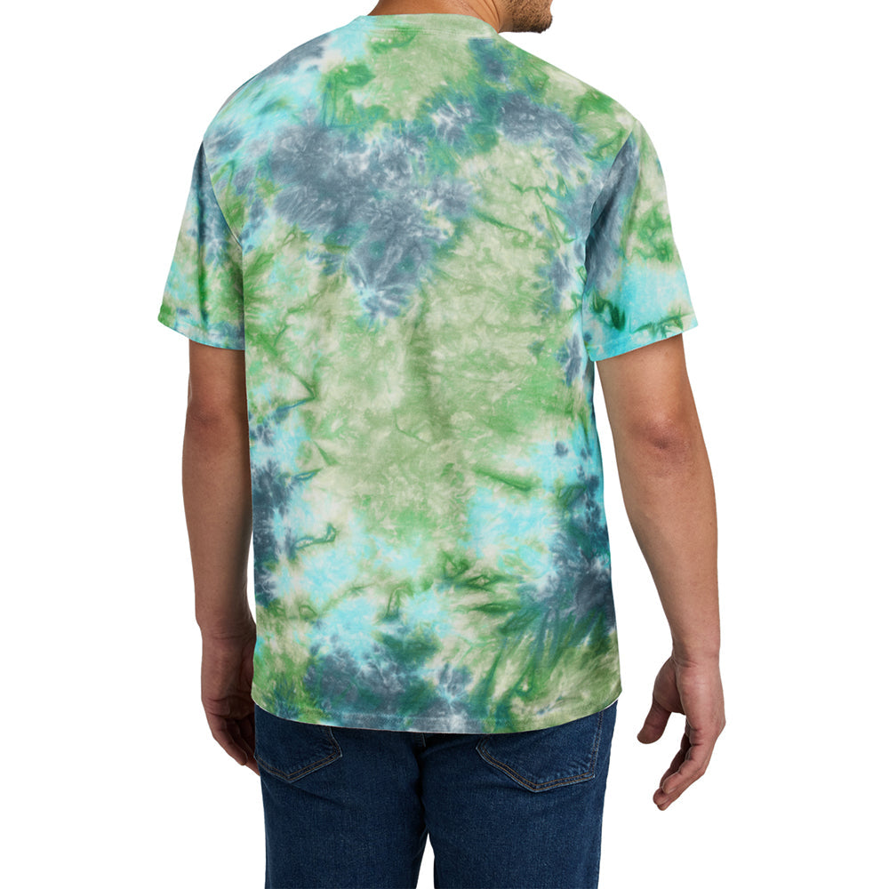 Men's Crystal Tie-Dye Tee Planet Earth Colorburst