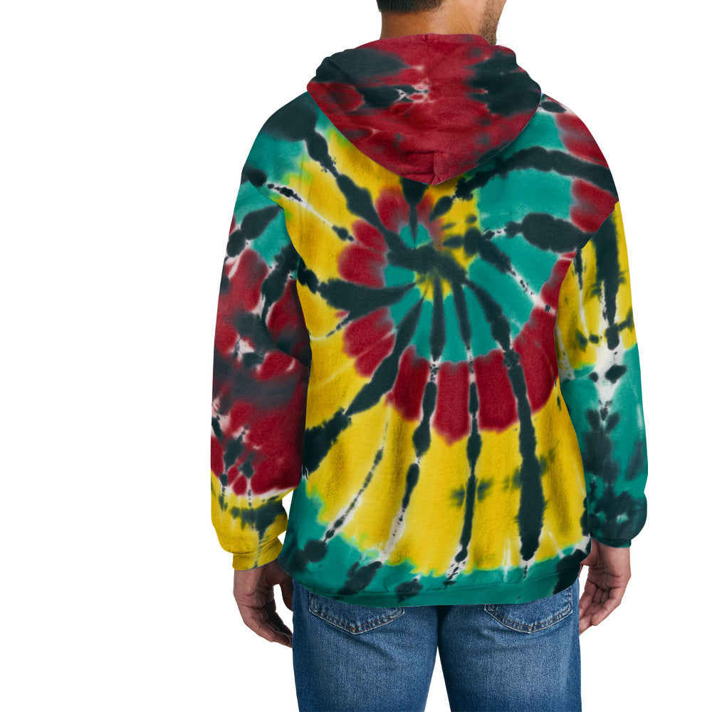Men's Tie-Dye Pullover Vibrant & Comfortable Hooded Sweatshirt