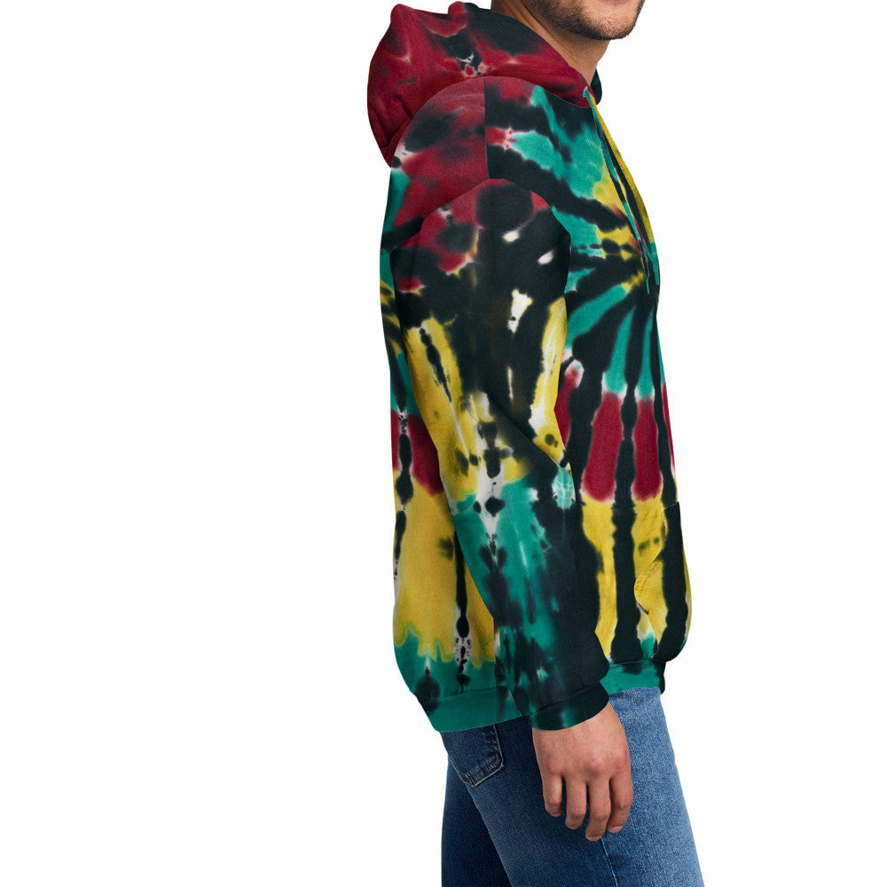 Men's Tie-Dye Pullover Vibrant & Comfortable Hooded Sweatshirt