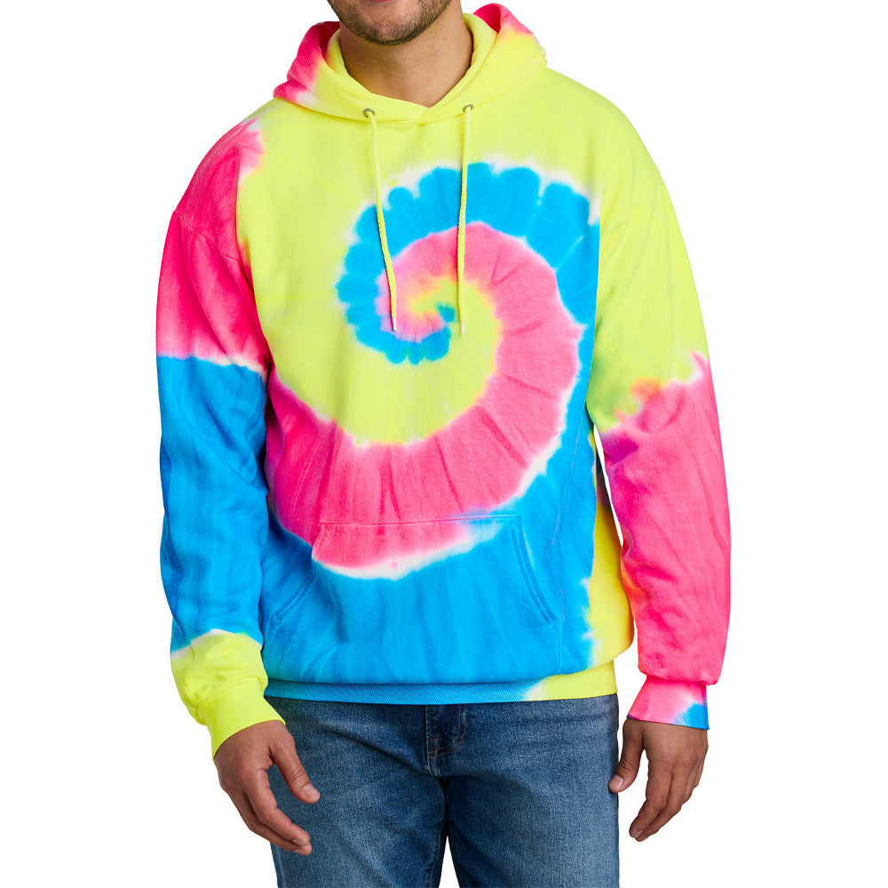 Men's Tie-Dye Pullover Vibrant & Comfortable Hooded Sweatshirt