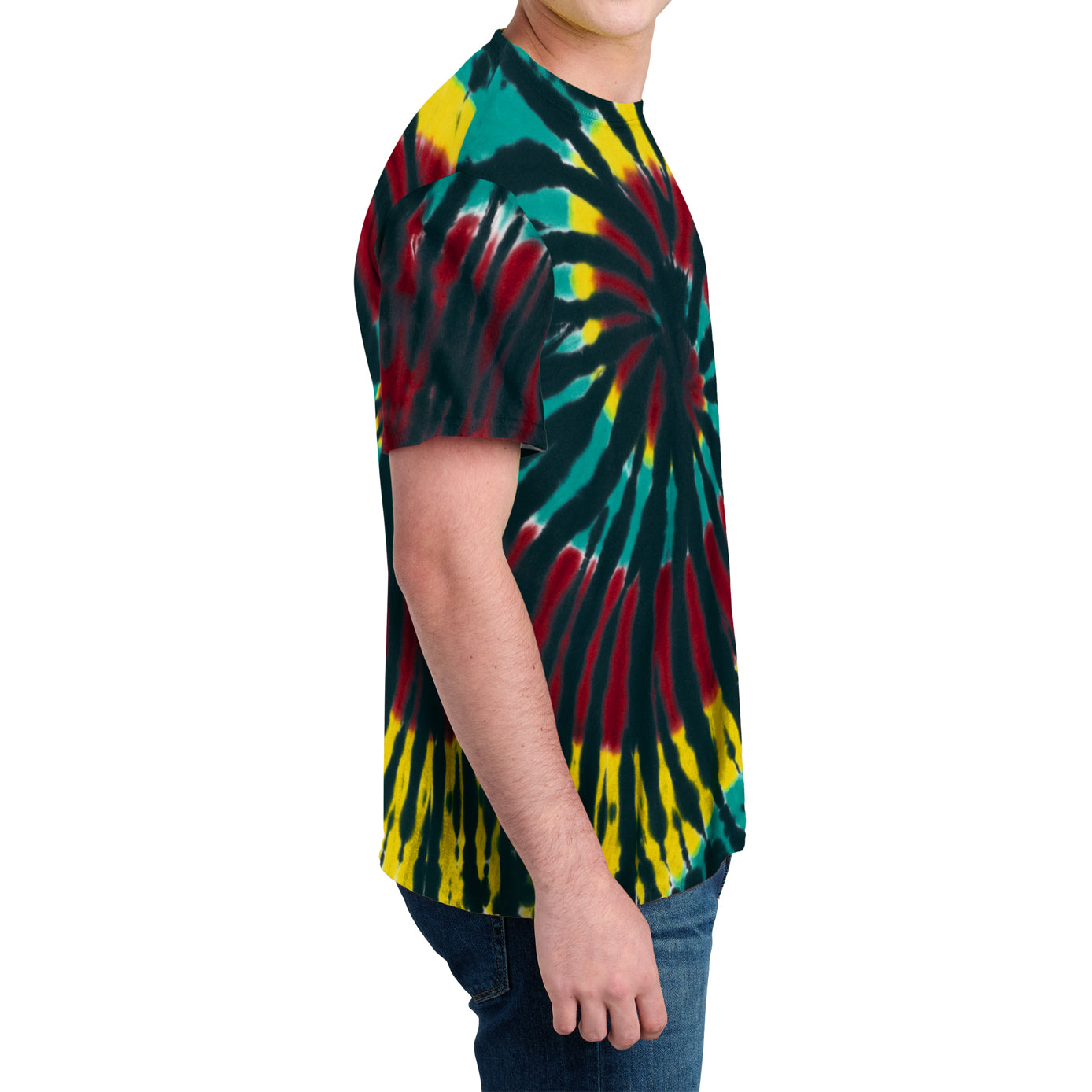 Men's Tie-Dye Tee - Island Spiral - Side