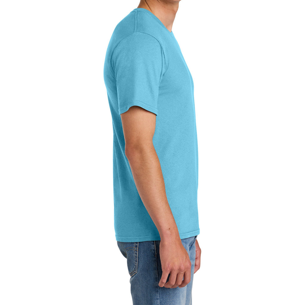 Men's Comfort Short Sleeve Easy Cotton Knit Collar T-shirt for Everyday Wear